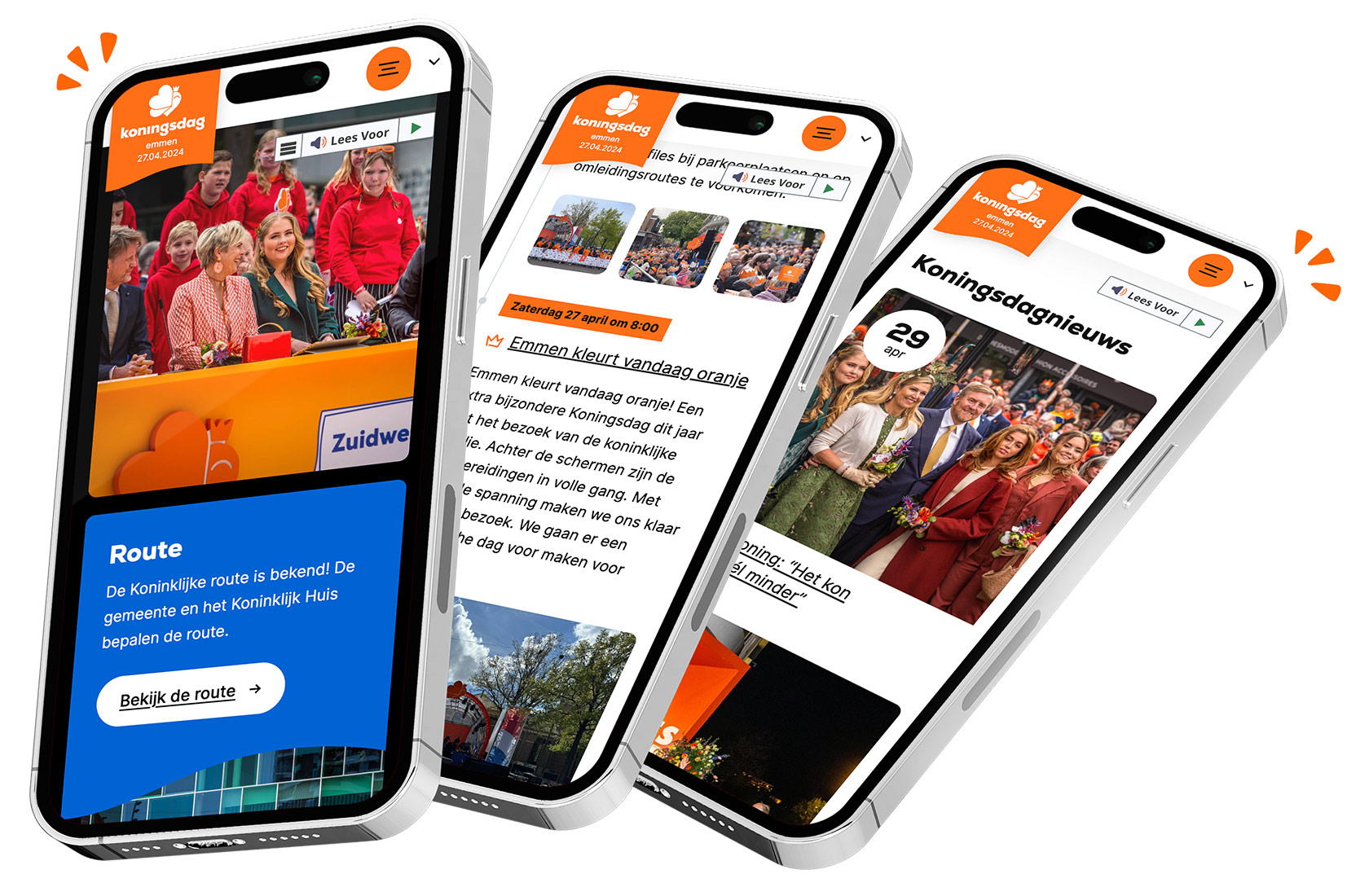 Koningsdag mobiele website