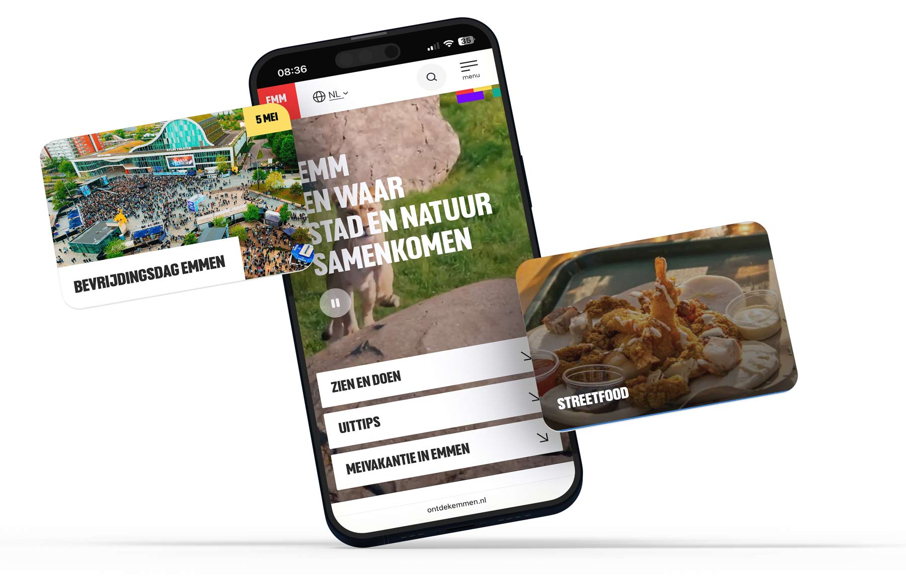 Ontdek Emmen mobiele website