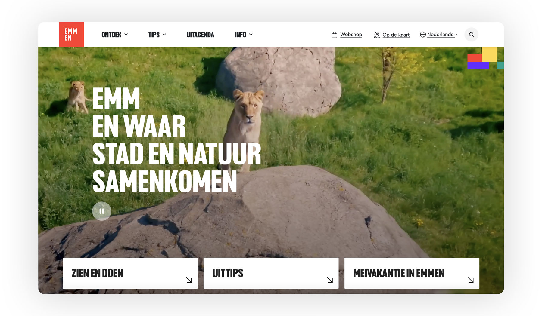 Ontdek Emmen website